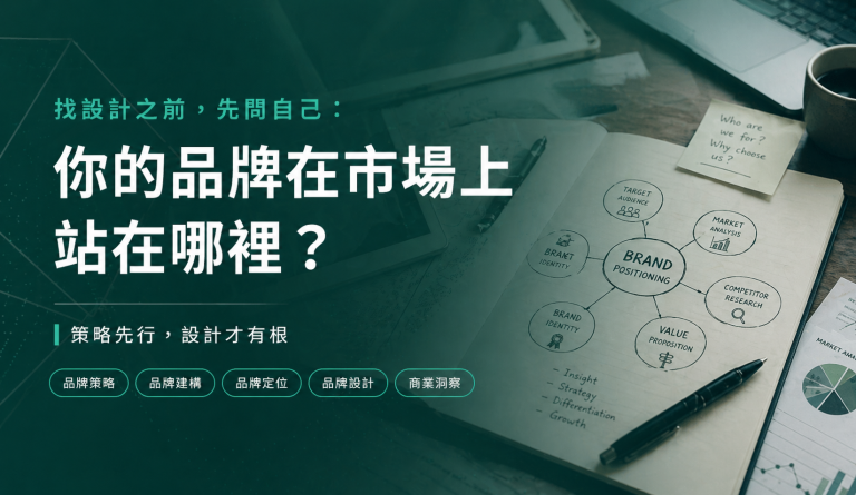 找設計之前，先問自己：你的品牌在市場上站在哪裡？